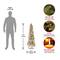 4 ft. Pre-Lit Snowy Downswept Forstree Slim Flocked Artificial Christmas Tree, Clear Lights